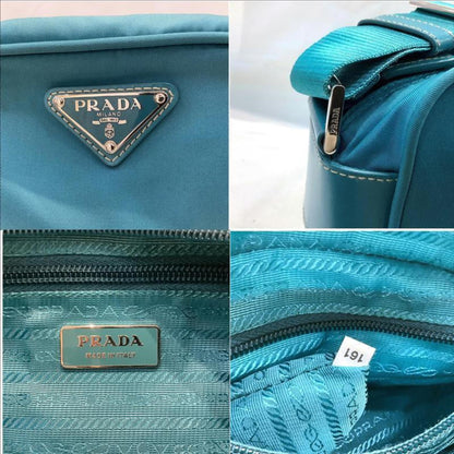 Prada Nylon Shoulder Bag/Pochette Bt0658 Turquoise Kb-9538