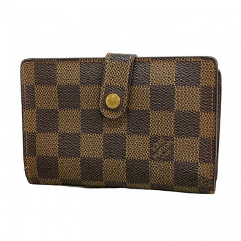Louis Vuitton Damier Porte Monnaie Bi-Fold Viennois Wallet N61664 Ebene
