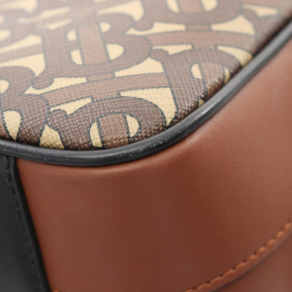 Burberry Tb Monogram Shoulder Bag Coated Canvas Leather