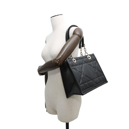 Christian Dior Tote Bag Archi Cannage Essential Leather Sale Item Black