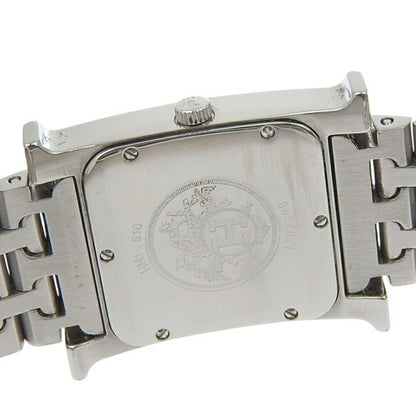 Hermes Hermes H Watch Wristwatch Hh1.510 Stainless Steel Quartz Analog Display Orange Dial Heure