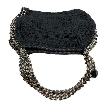 Stella Mccartney Falabella Crochet Knit Handbag/Shoulder Bag In Black
