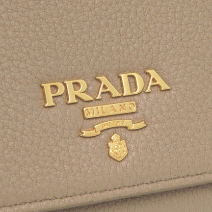 Like New Prada Dynocolor 1Mh132 Vitello Grain Leather Beige