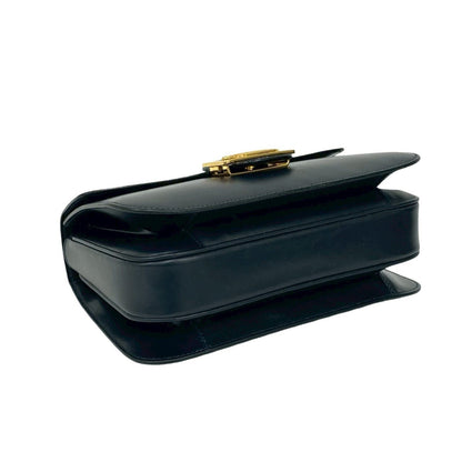 Celine Circle Logo Carriage Calf Leather Handbag/Mini Tote Bag Navy D97-2