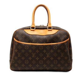 Louis Vuitton Monogram Deauville Handbag M47270 Brown Leather