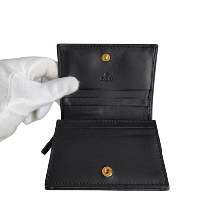 Gucci Michele Gg Supreme Bee Compact Wallet