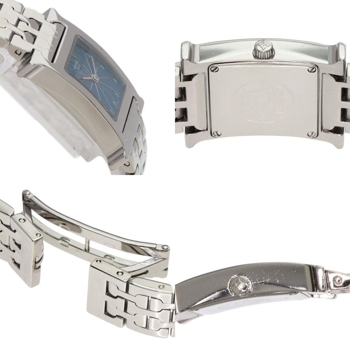 Herms Hh1.210 H Watch Blue Jean Stainless Steel/Ss