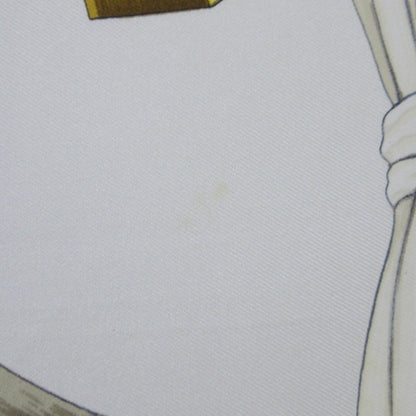 Hermes Carr 90 Etriers Stirrup Silk Scarf/Muffler Blue