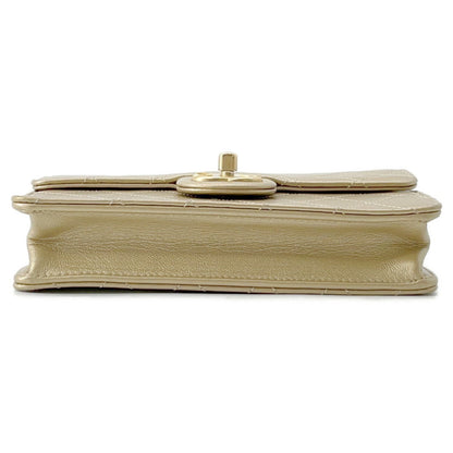 Chanel Chain Shoulder Bag Matelasse Coco Mark Leather Clear Pearl As0585 Chanel