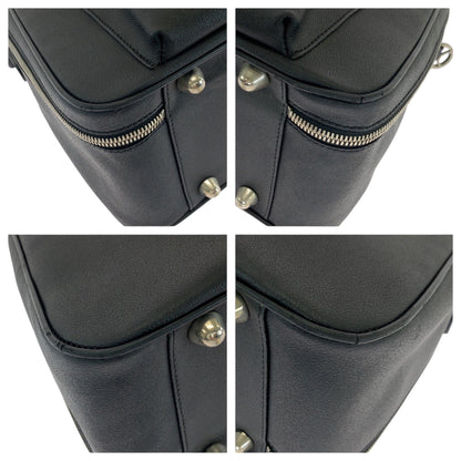 Gianni Versace Medusa Black Leather Boston Bag