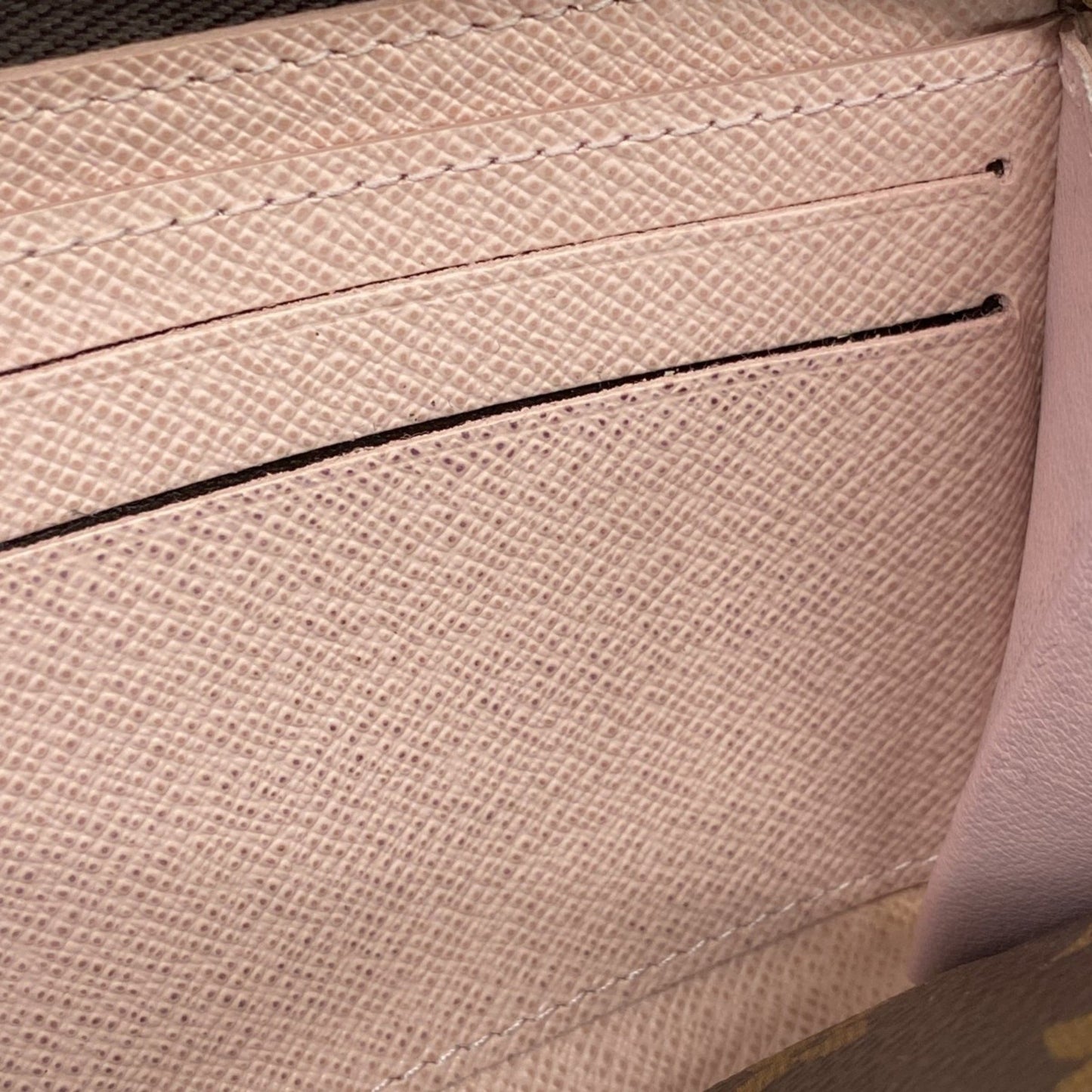 Louis Vuitton Monogram Portefeuille Clemence Long Wallet M61298 Brown Rose Ballerine