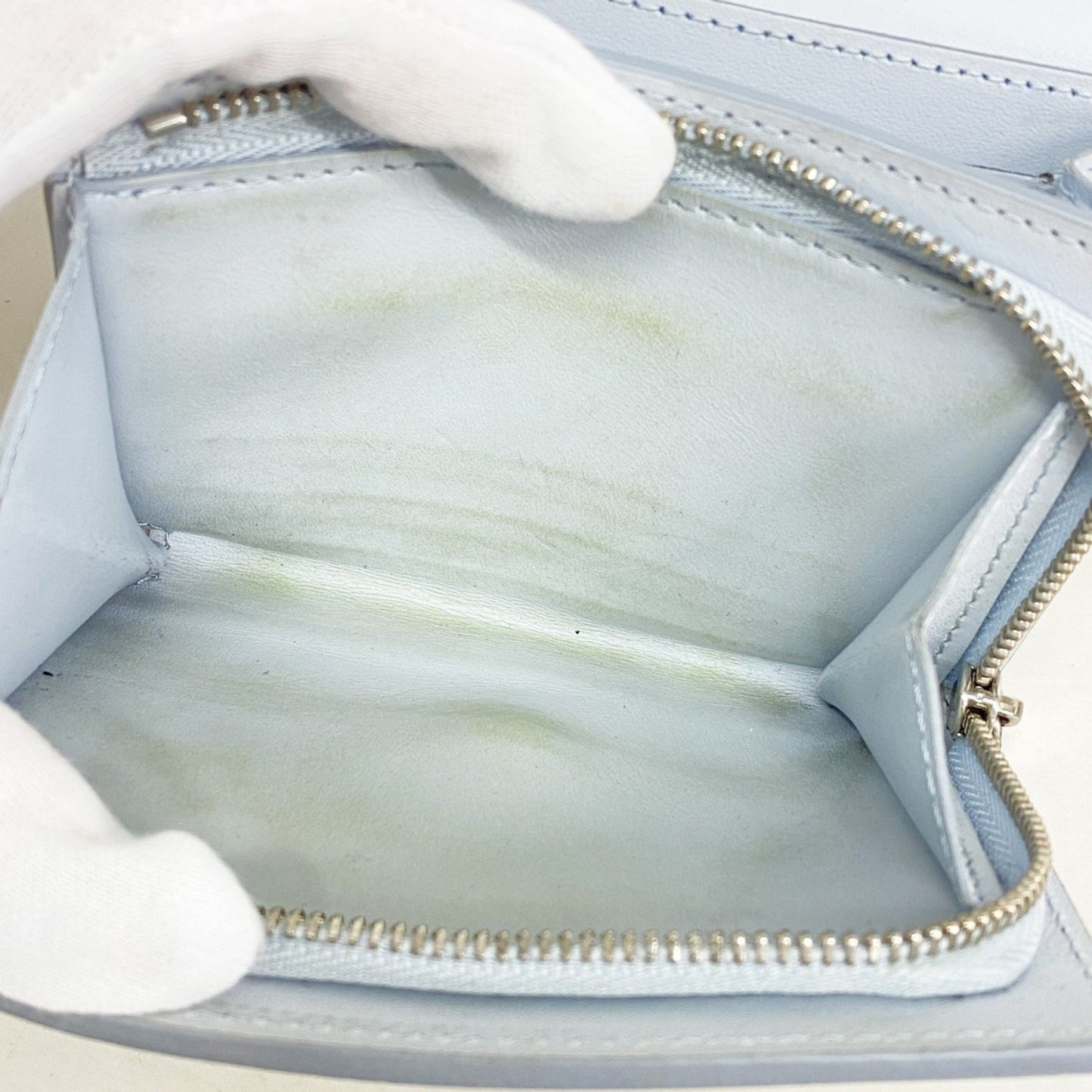 Louis Vuitton Mahina Portefeuille Iris Compact Wallet M11802 White/Blue