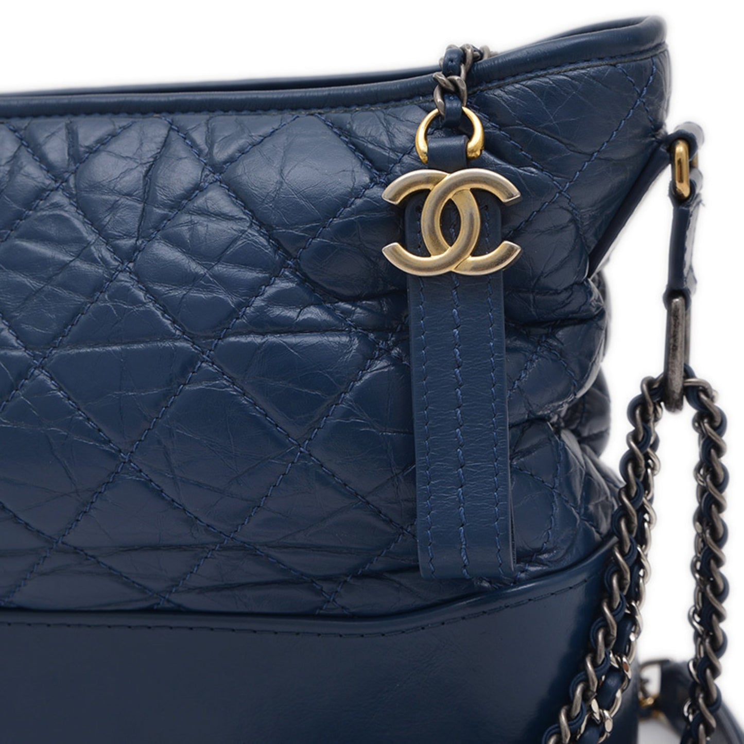 Chanel Gabriel De Hobo Shoulder Bag Leather Blue A93824 Bp
