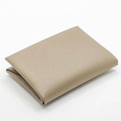 Hermes Herms Calvi Duo Etoupe Epson W-Stamped Wallet/Coin Case