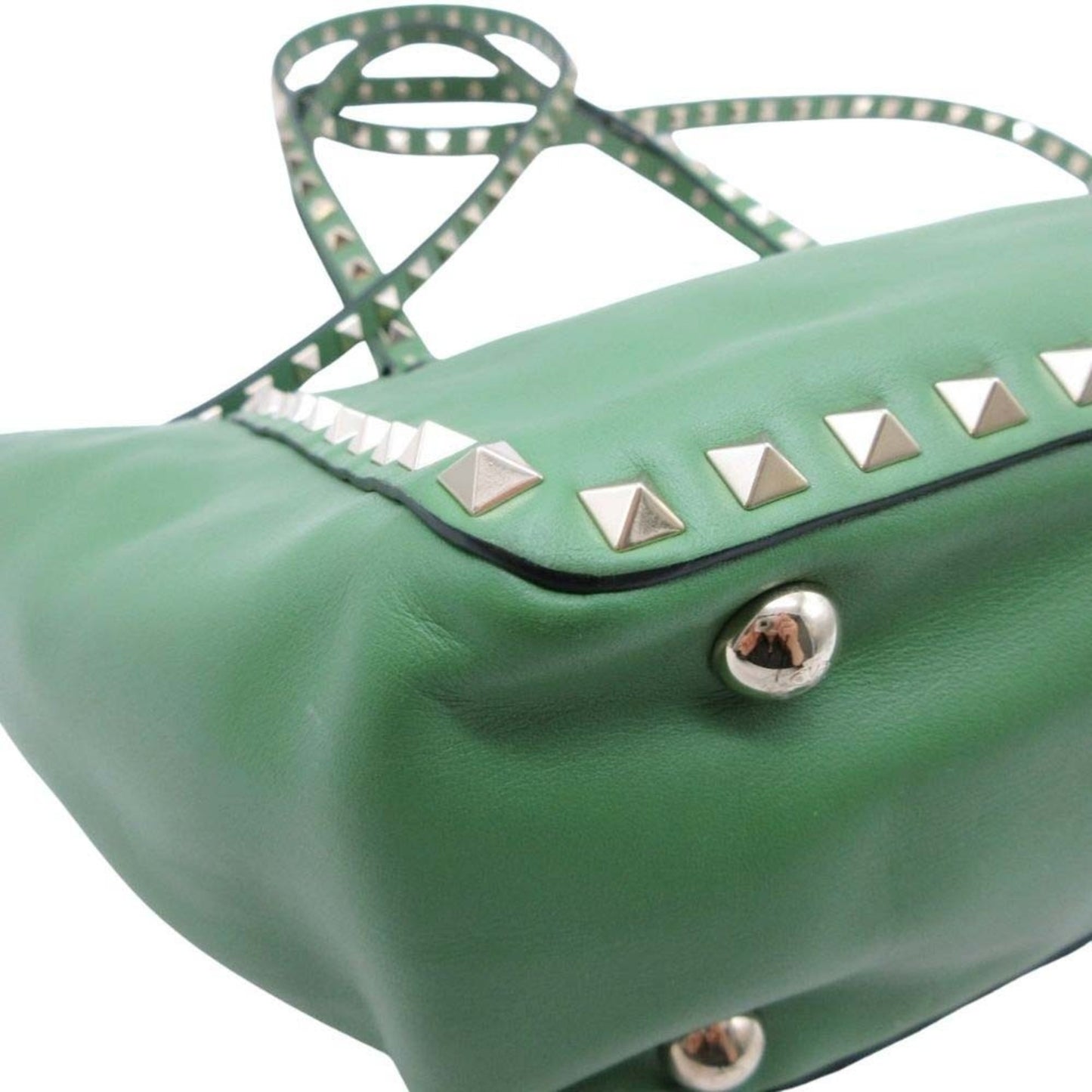 Valentino Garavani Rockstud 2-Way Shoulder Tote Bag In Green