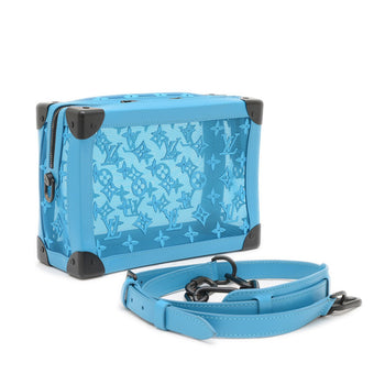 Louis Vuitton Monogram See-Through Soft Trunk Shoulder Bag Turquoise M45074