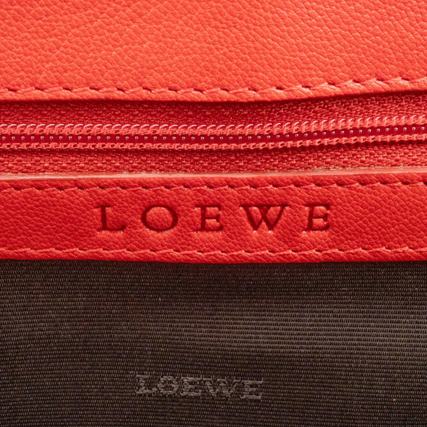 Loewe Senda Handbag In Red Leather