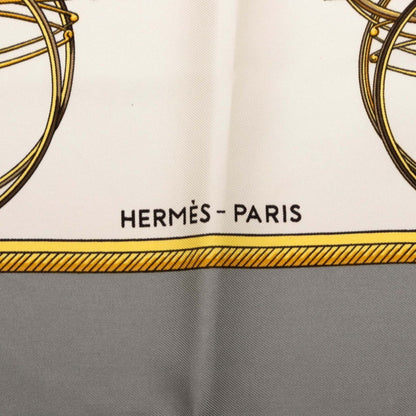 Hermes Herms Carr 90 "Les Voitures A Transformation" Folding Carriage Scarf