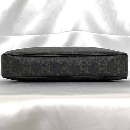 Celine Shoulder Bag Medium Black Triomphe F-20143 Pvc Leather Celine