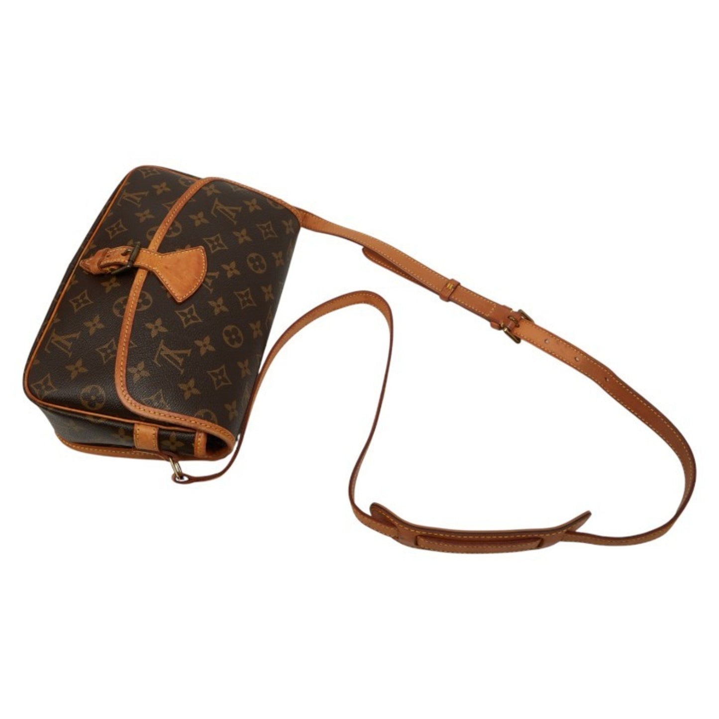 Louis Vuitton Monogram Sologne Crossbody Shoulder Bag M42250 Brown Leather