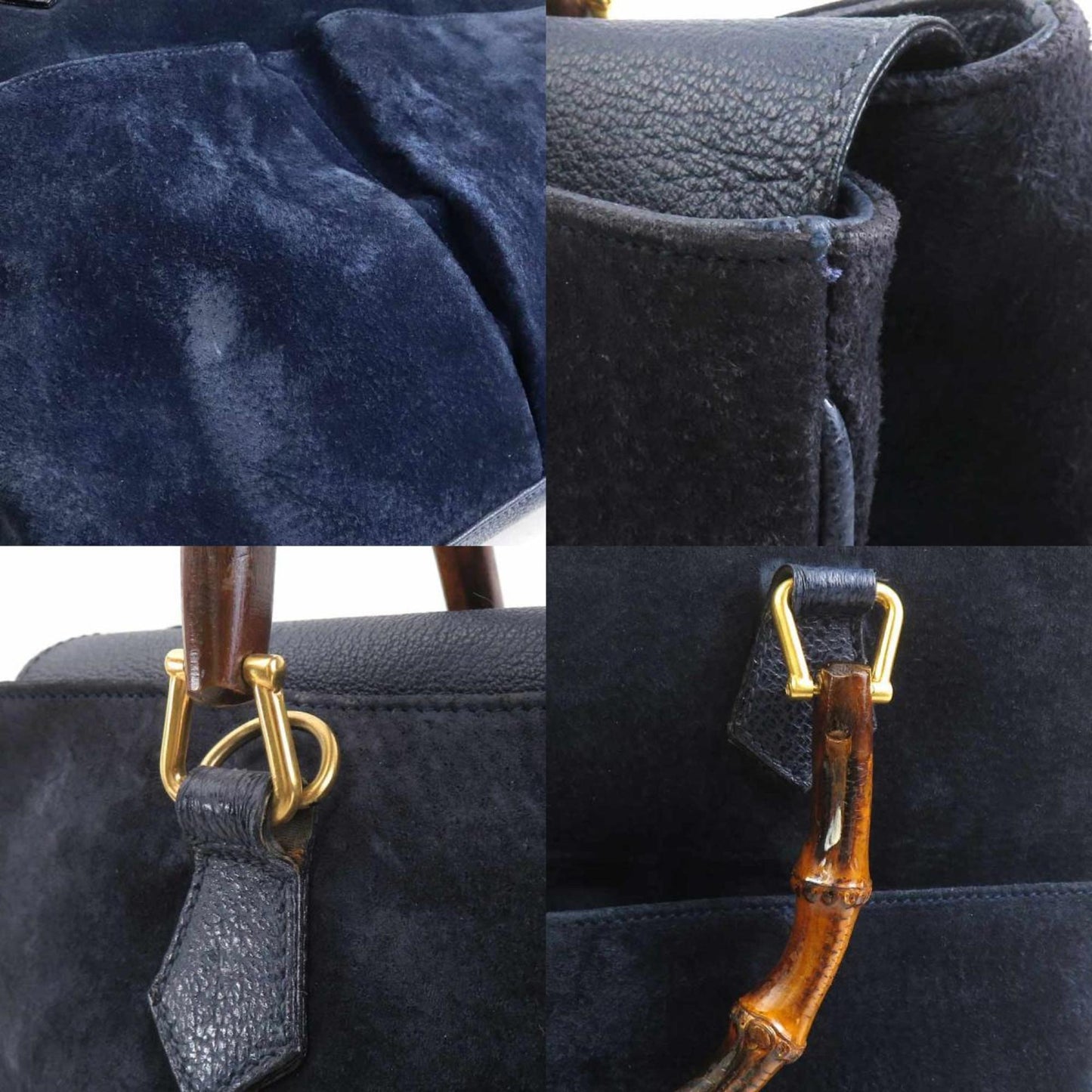 Gucci Handbag/Shoulder Bag In Bamboo Suede And Leather