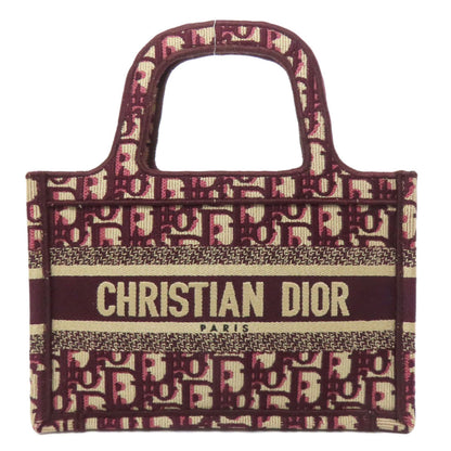 Christian Dior Book Tote Mini Handbag Canvas