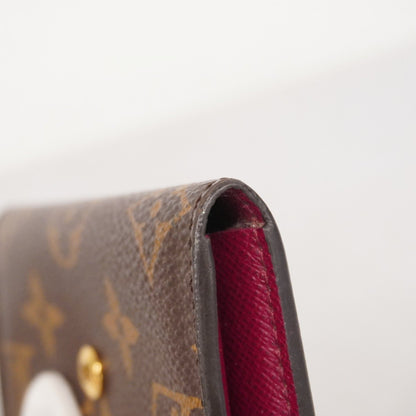 Louis Vuitton Monogram Porte Monnaie Wallet/Coin Case M41939 Brown Fuchsia