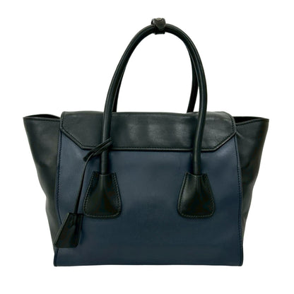 Prada Prada Logo Two-Tone Leather 2-Way Handbag