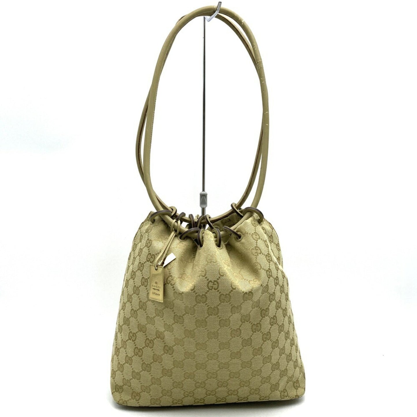Gucci 90644 Shoulder Bag Gg Canvas Beige