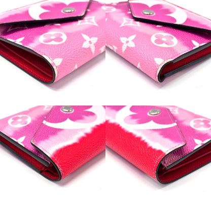 Louis Vuitton Victorine Monogram Escale Portefeuille Rouge Tri-Fold Mini Wallet In Cherry