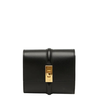 Celine Small Trifold Wallet 16 Cze Black Calfskin