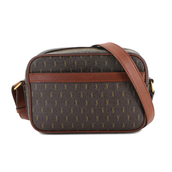 Saint Laurent Le Monogram Camera Shoulder Bag In Brown Leather