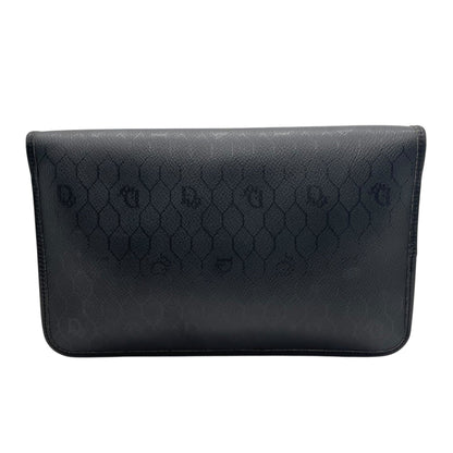 Christian Dior Vintage D7 Honeycomb Pattern Black Leather Shoulder Bag With Chain