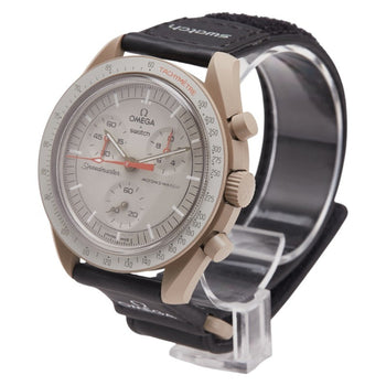 Omega X Swatch Speedmaster Moon Mission To Jupiter Watch So33C100 Quartz Movement Gray Dial Ceramic
