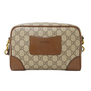Gucci Gg Supreme Canvas Small Crossbody Bag (821155) In Beige And Brown
