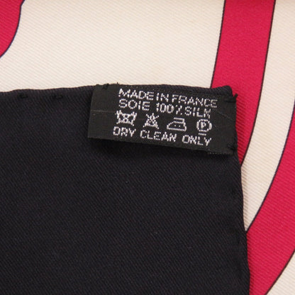 Hermes Herms Carr 65 "En Desordre" (Disorderly) Brides De Gala Silk Scarf/Muffler In Black