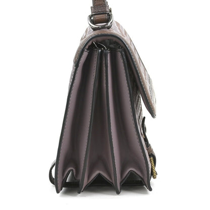 Bottega Veneta Shoulder Bag Intrecciato Leather Purple Brown