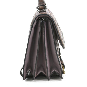 Bottega Veneta Shoulder Bag Intrecciato Leather Purple Brown