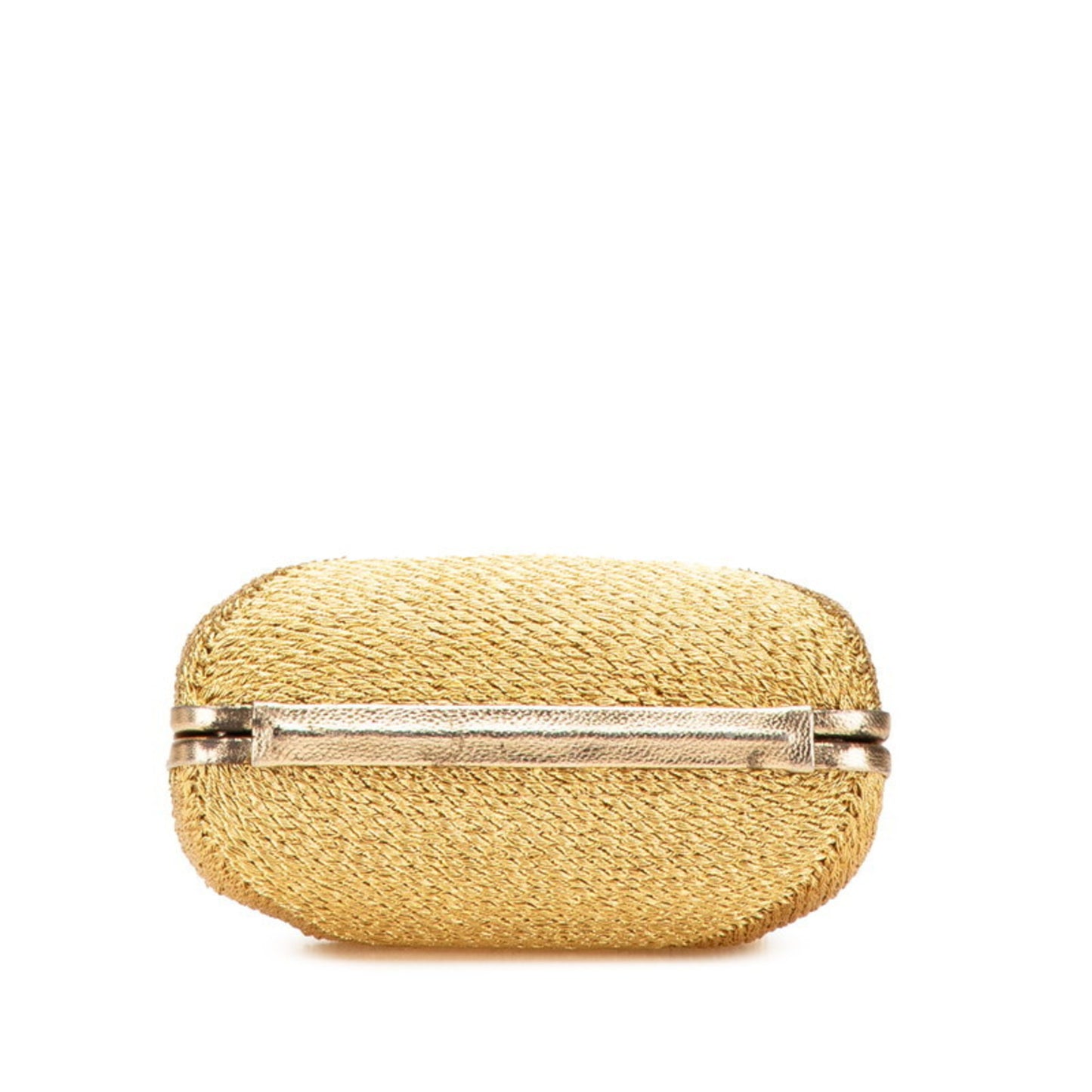 Chanel Coco Mark Clasp Chain Shoulder Bag In Gold Glitter Canvas