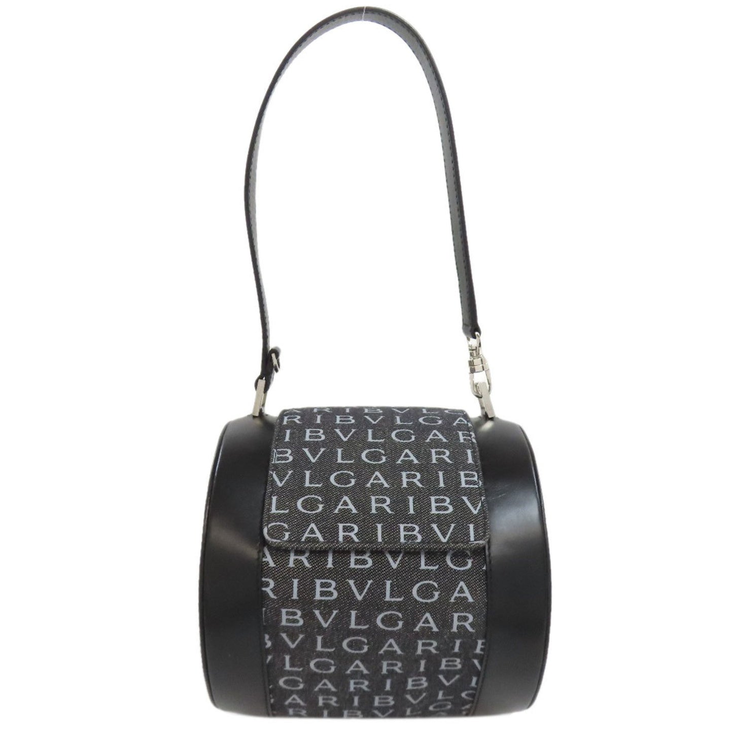 Bvlgari Drum Bag Logomania Handbag Canvas