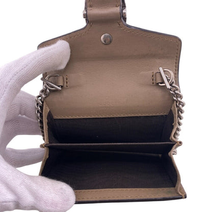 Gucci Gucci Chain Wallet Gg Supreme Bi-Fold Beige Z0013197