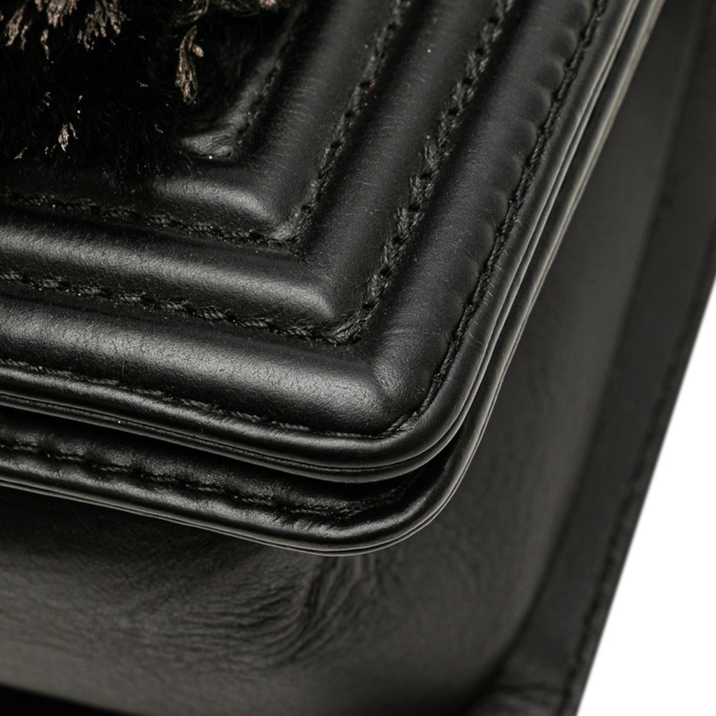 Chanel Coco Mark Boy 25 Crossbody Chain Shoulder Bag In Black Lambskin