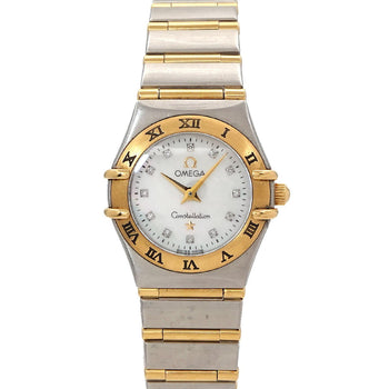 Omega Constellation Mini Two-Tone 1262 75 Women'S Watch With 12 Diamonds