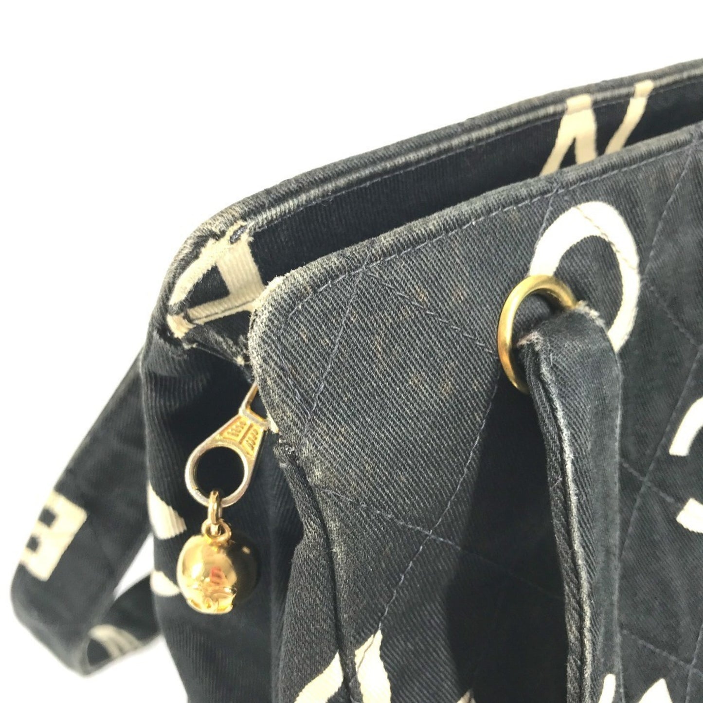 Chanel Chanel Logo All-Over Print Tote Bag