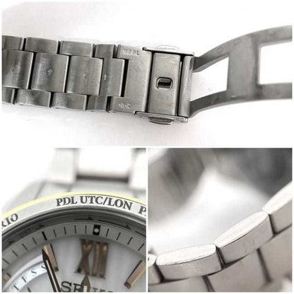 Seiko Watch Brightz Date White Silver 8B54-0Aw0 F-20461 Solar Quartz Seiko