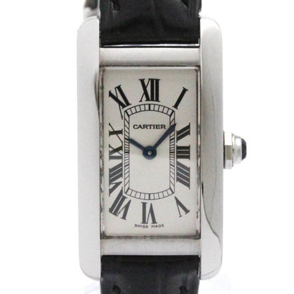 Cartier Tank Americaine Sm Steel Leather Quartz