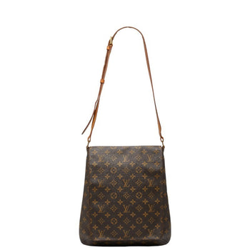Louis Vuitton Monogram Musette Crossbody Shoulder Bag M51256 Brown Leather
