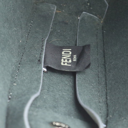 Fendi Zucca Ff Leather Second Bag/Clutch/Pouch Gray