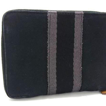 Hermes Foule Tou Purse Pm - Navy Canvas Bifold Wallet For Men And Women
