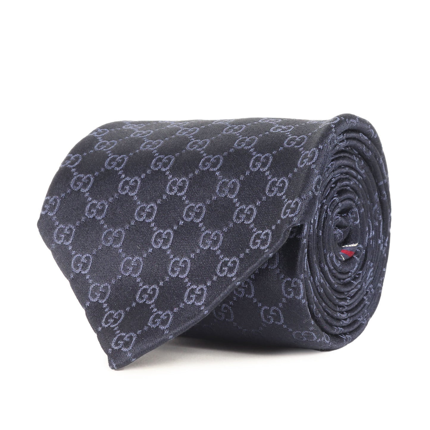 Gucci Gg Monogram Web Stripe Silk Tie